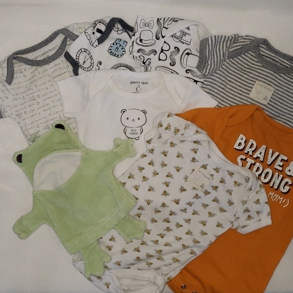 3/$30 NEWBORN Organic & Premium Cotton Onesie Bodysuit Bundle